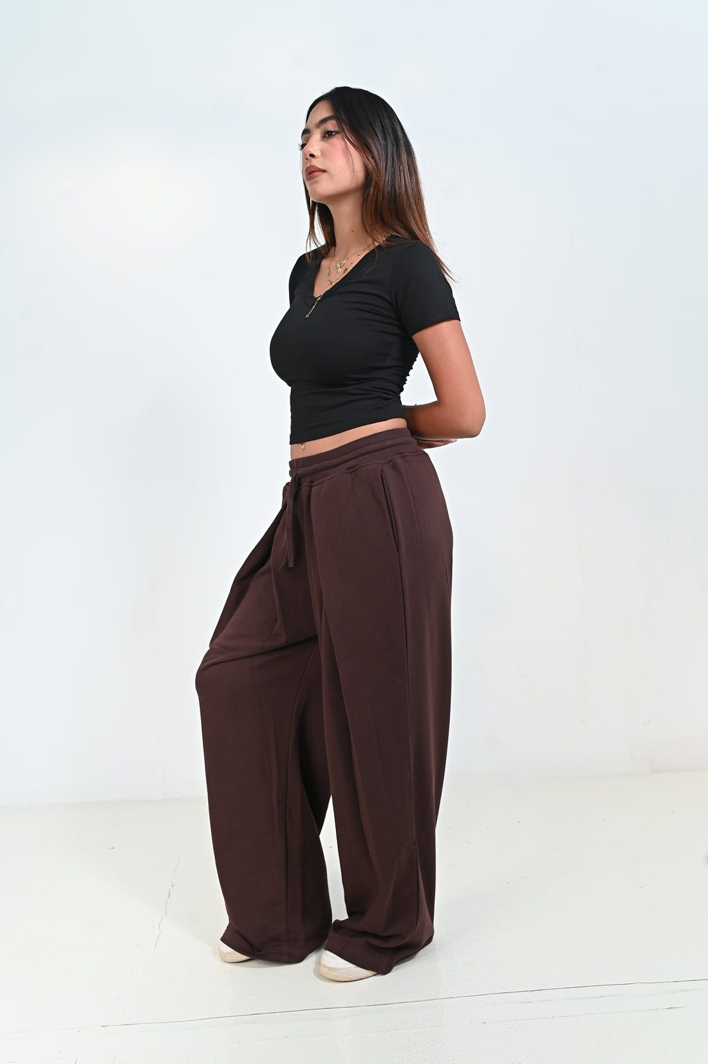 Sweatpants wide leg Cotton