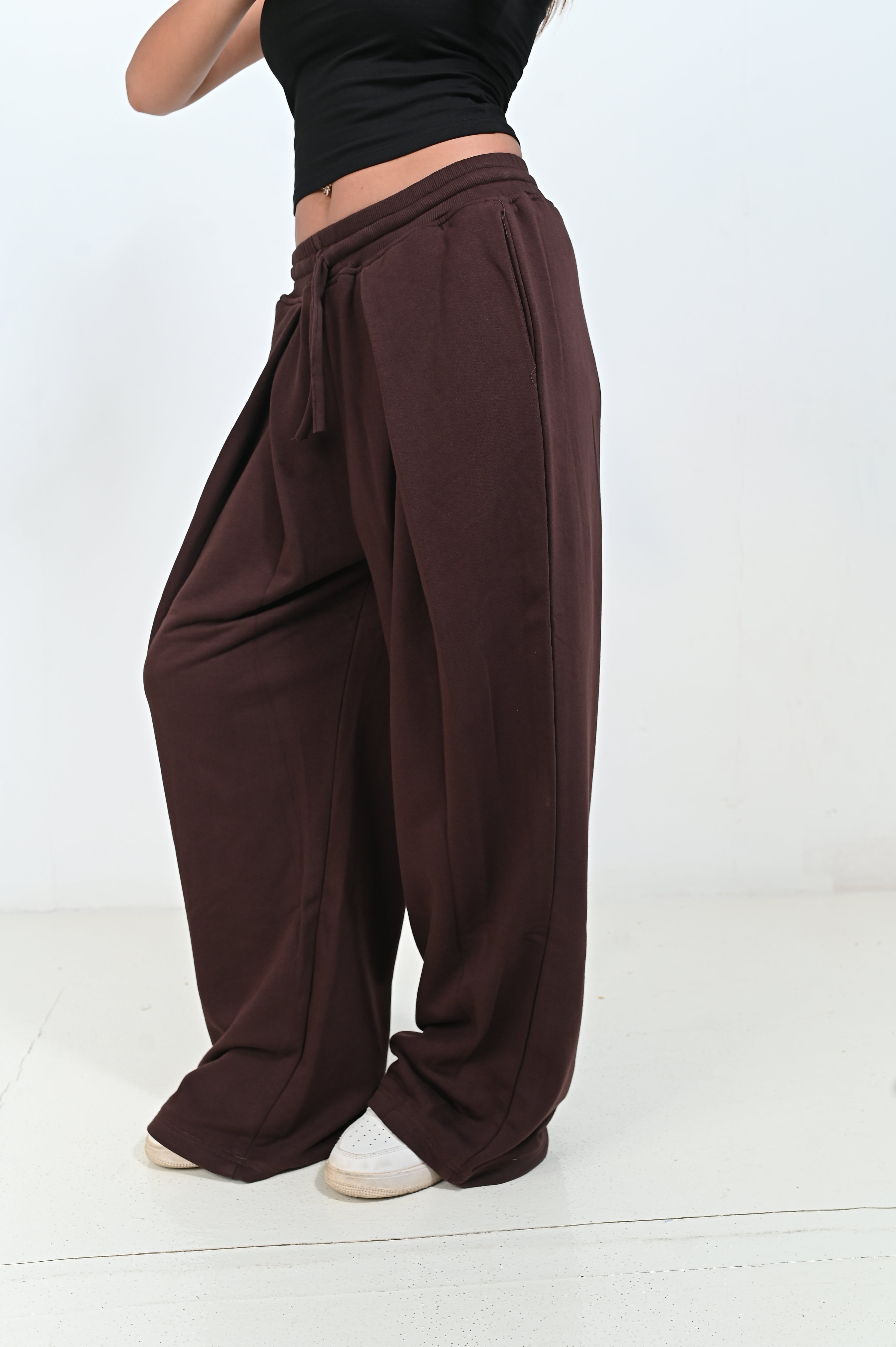 Sweatpants wide leg Cotton