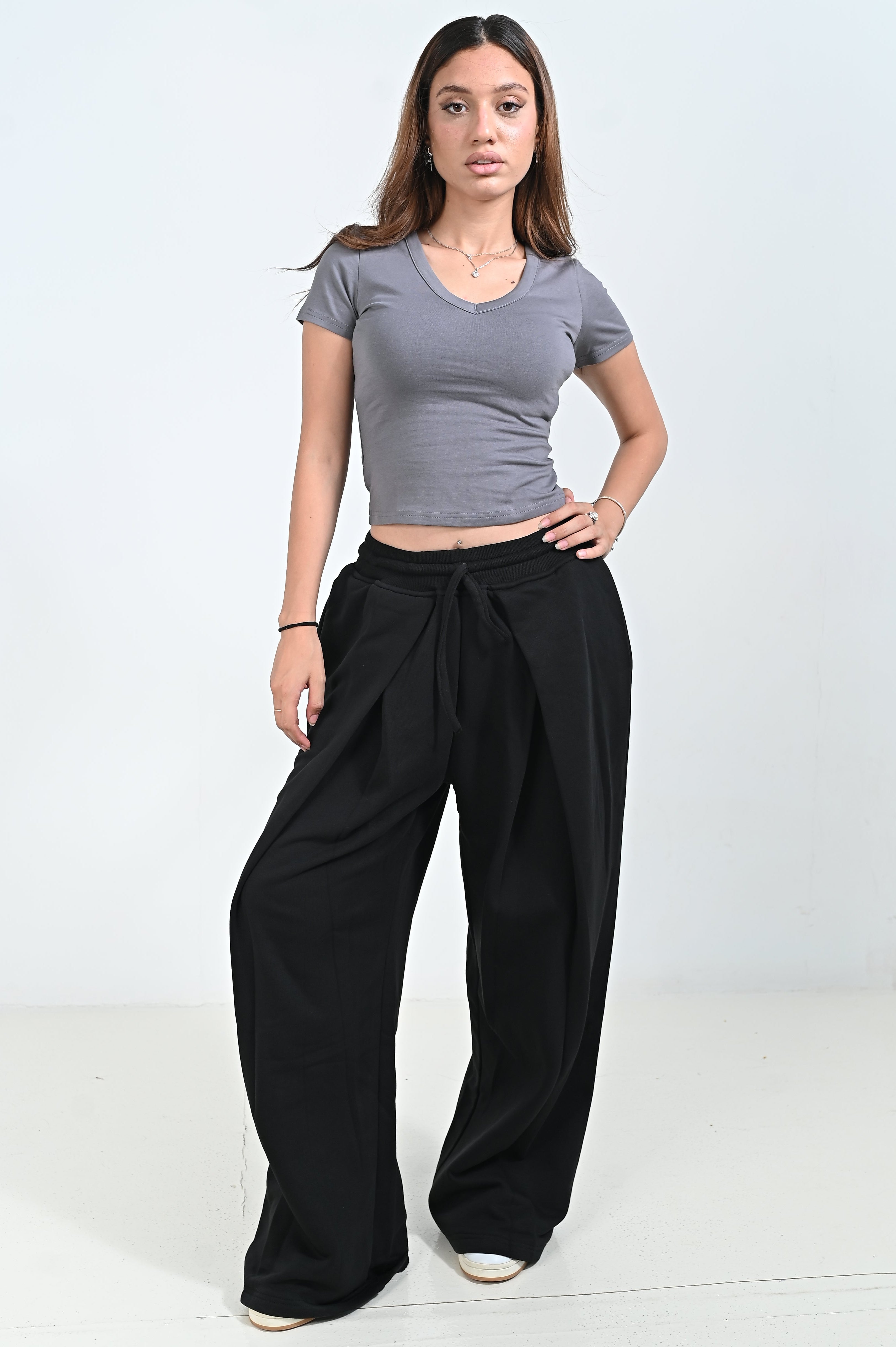 Sweatpants wide leg Cotton
