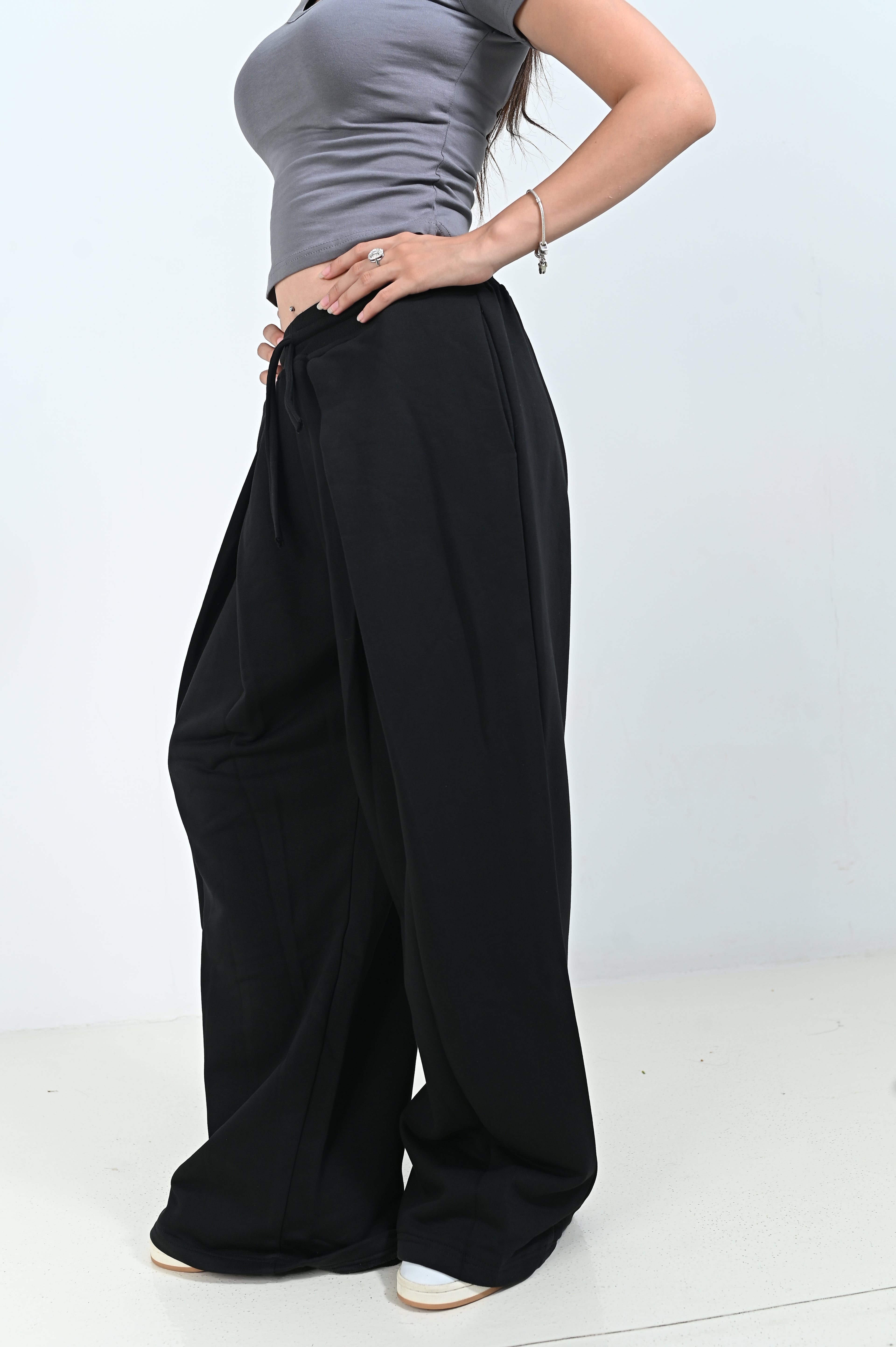 Sweatpants wide leg Cotton
