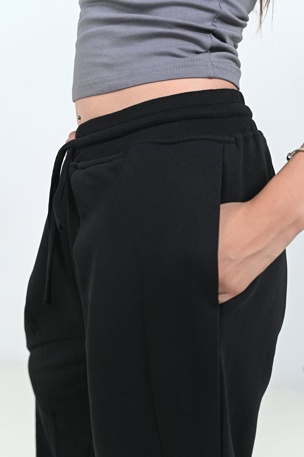 Sweatpants wide leg Cotton