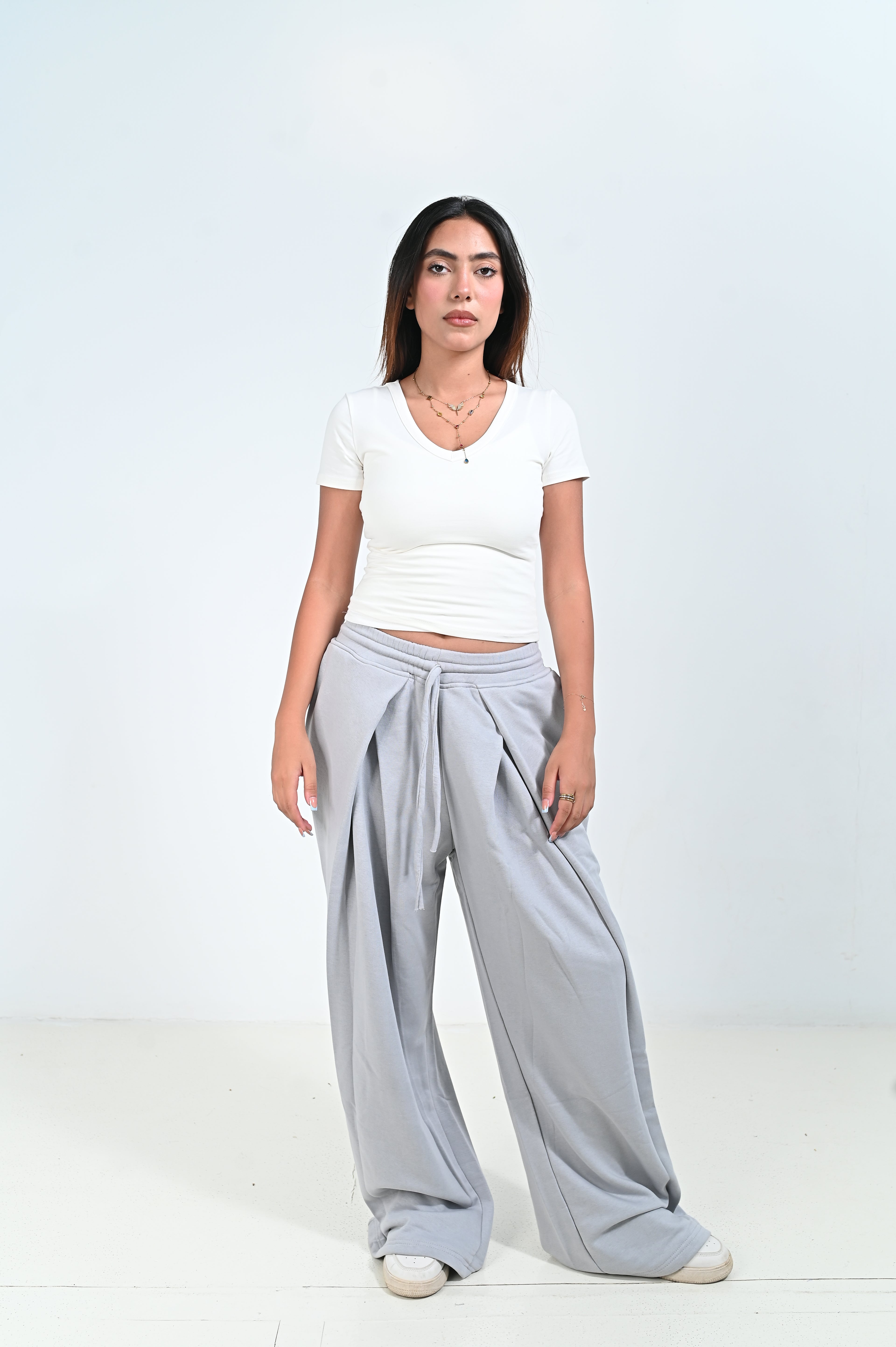 Sweatpants wide leg Cotton