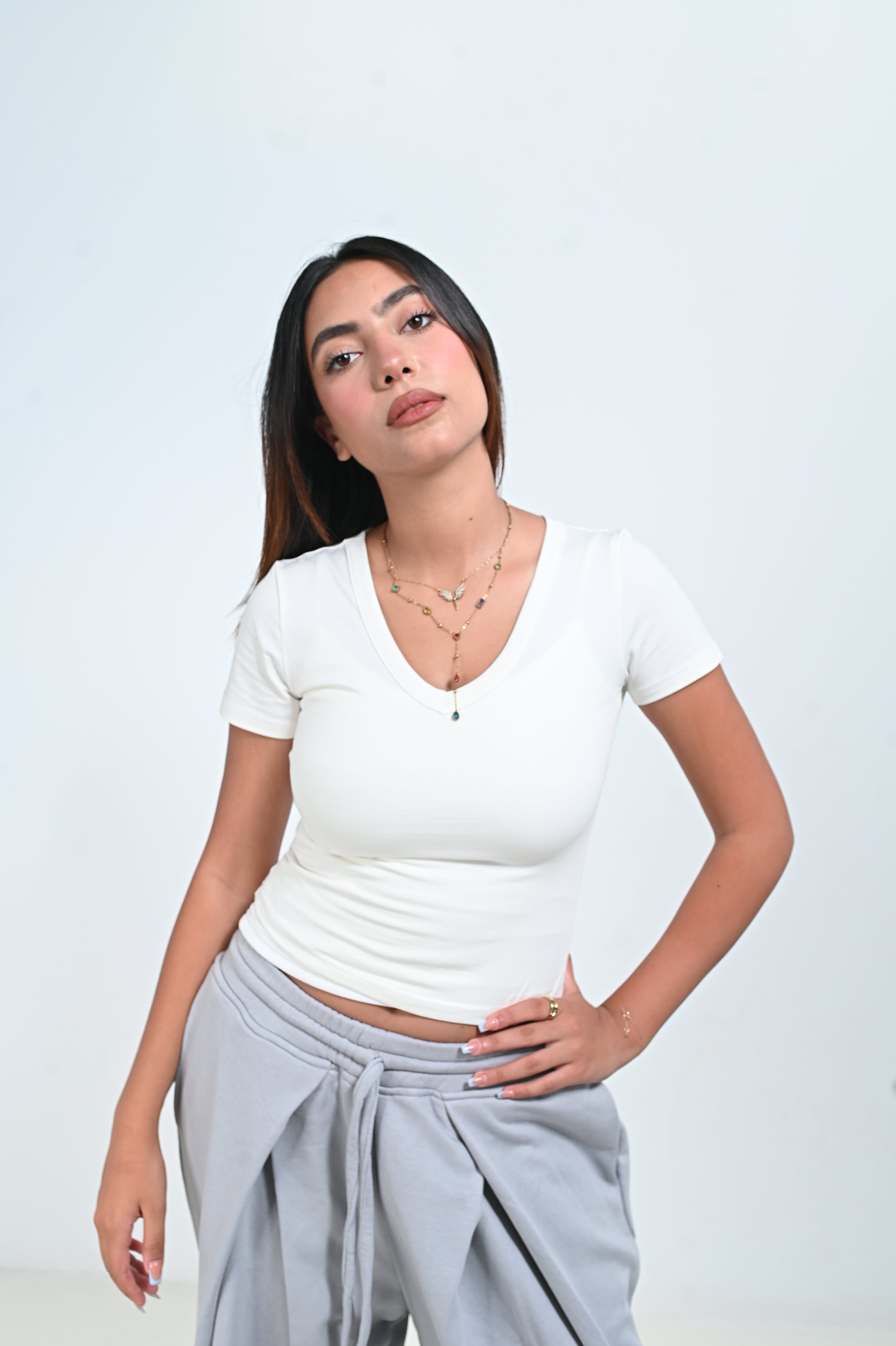V Basic Top Cotton