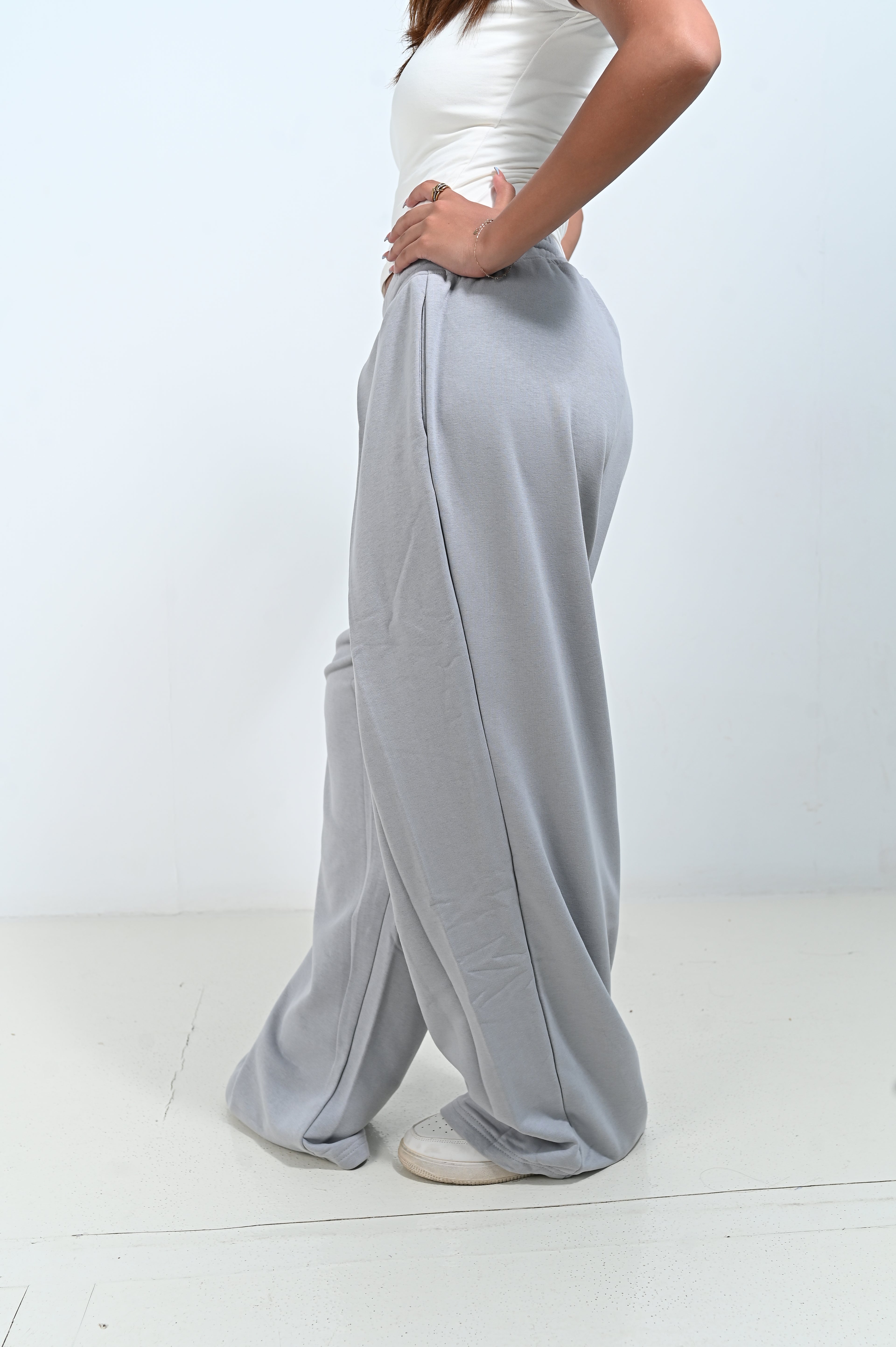 Sweatpants wide leg Cotton
