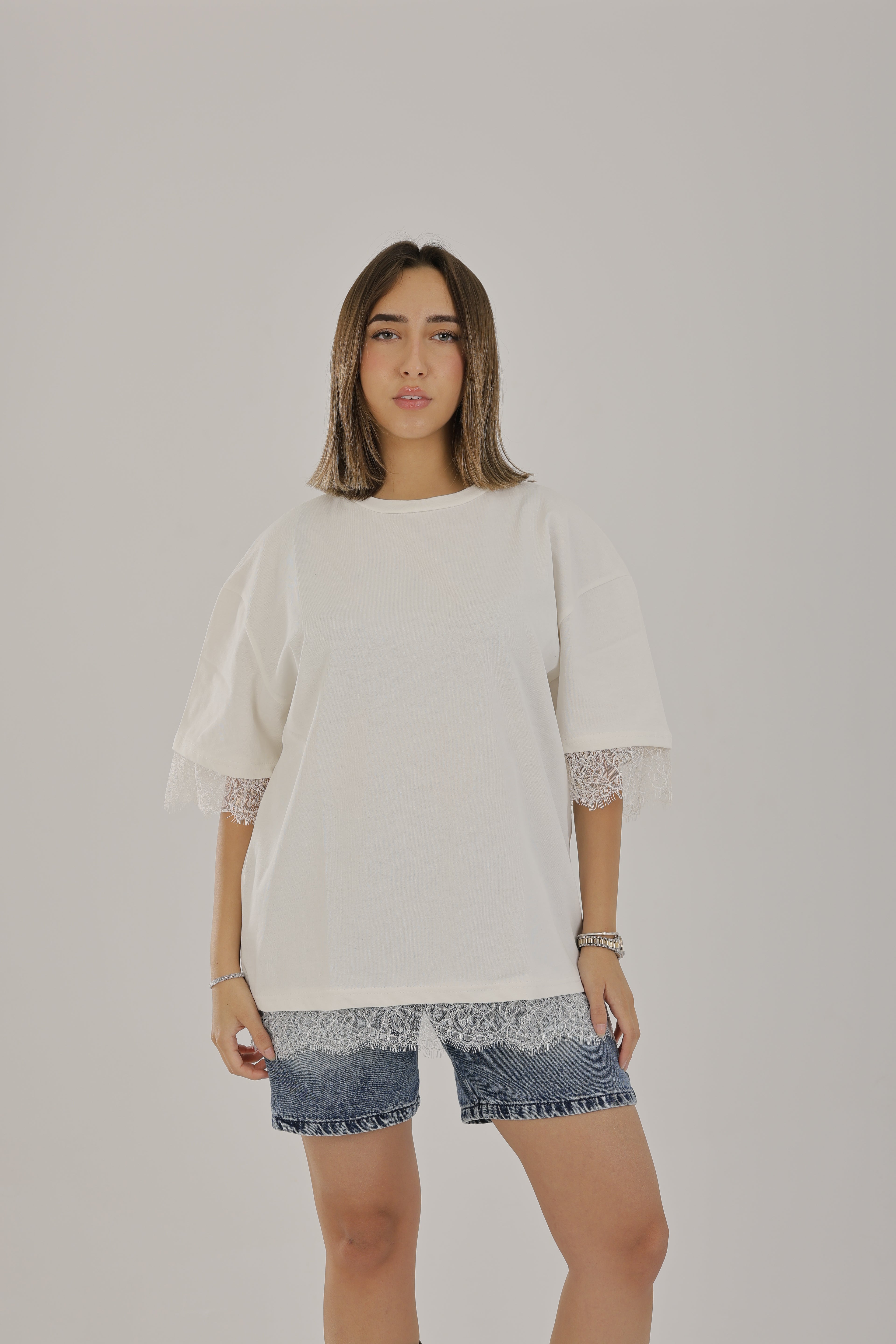 Lace T-shirt White