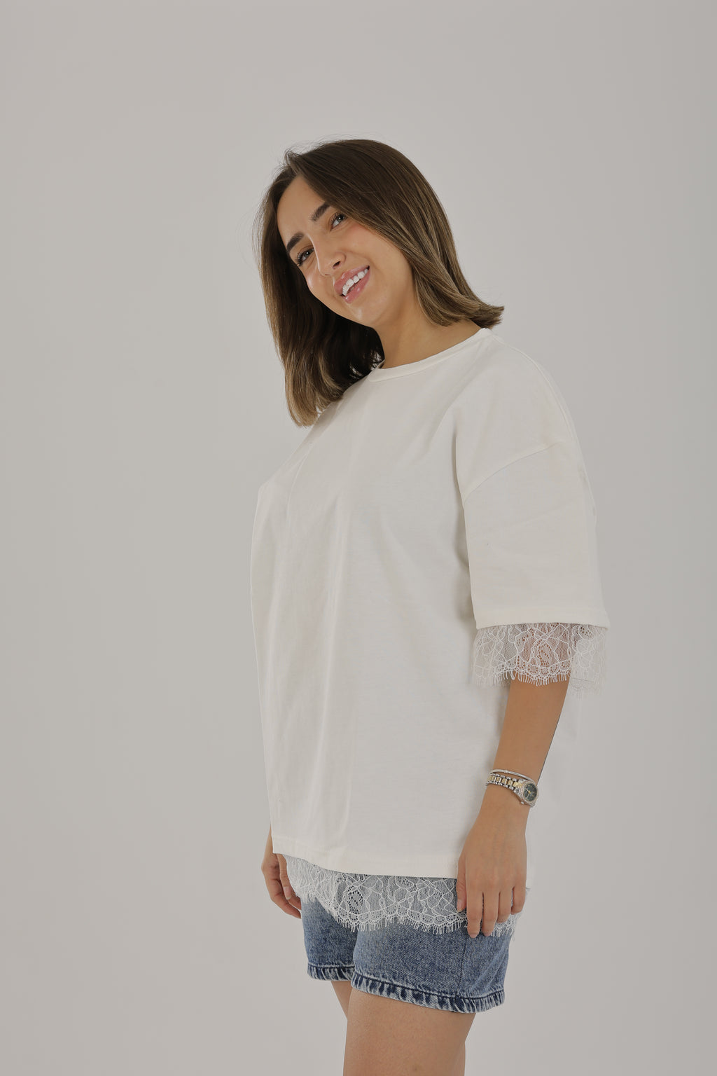 Lace T-shirt White