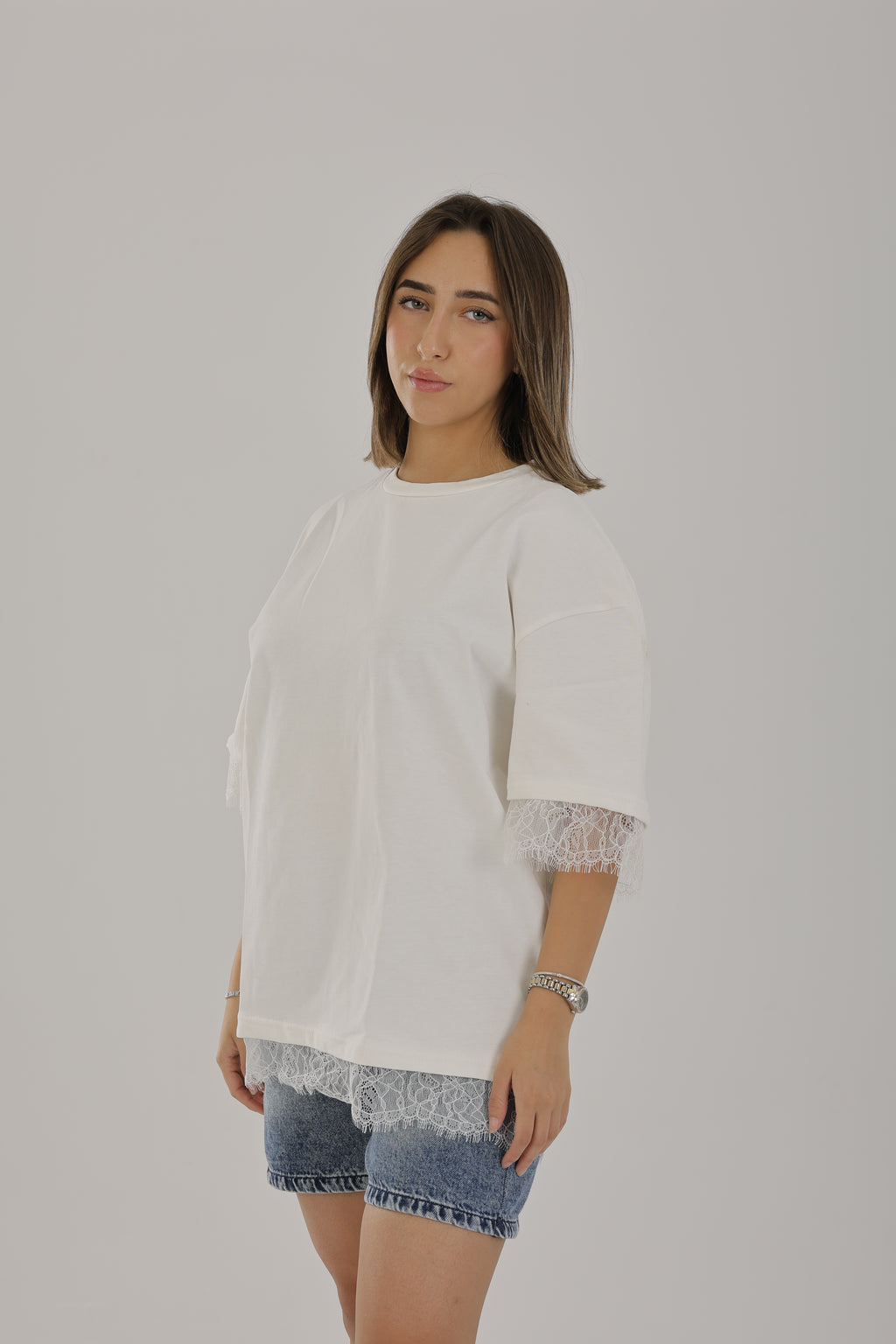 Lace T-shirt White