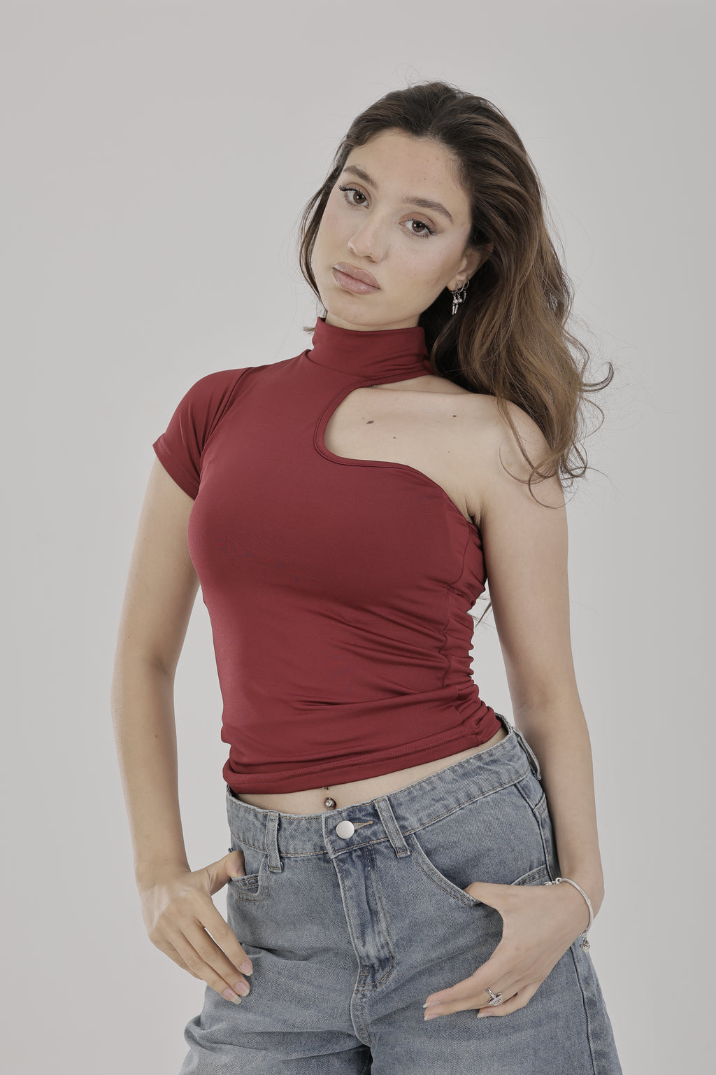 One Shoulder Basic Top
