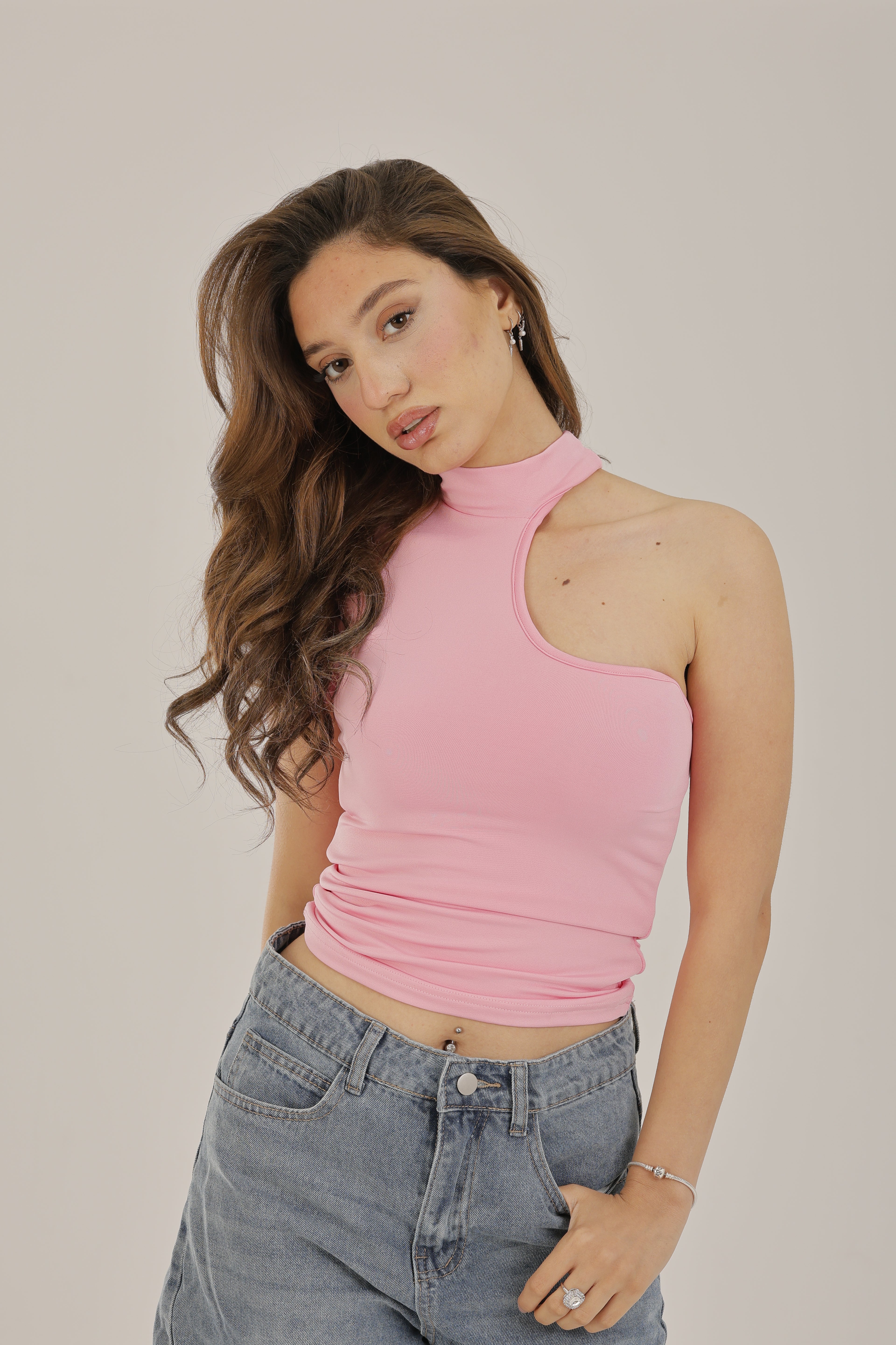 One Shoulder Basic Top