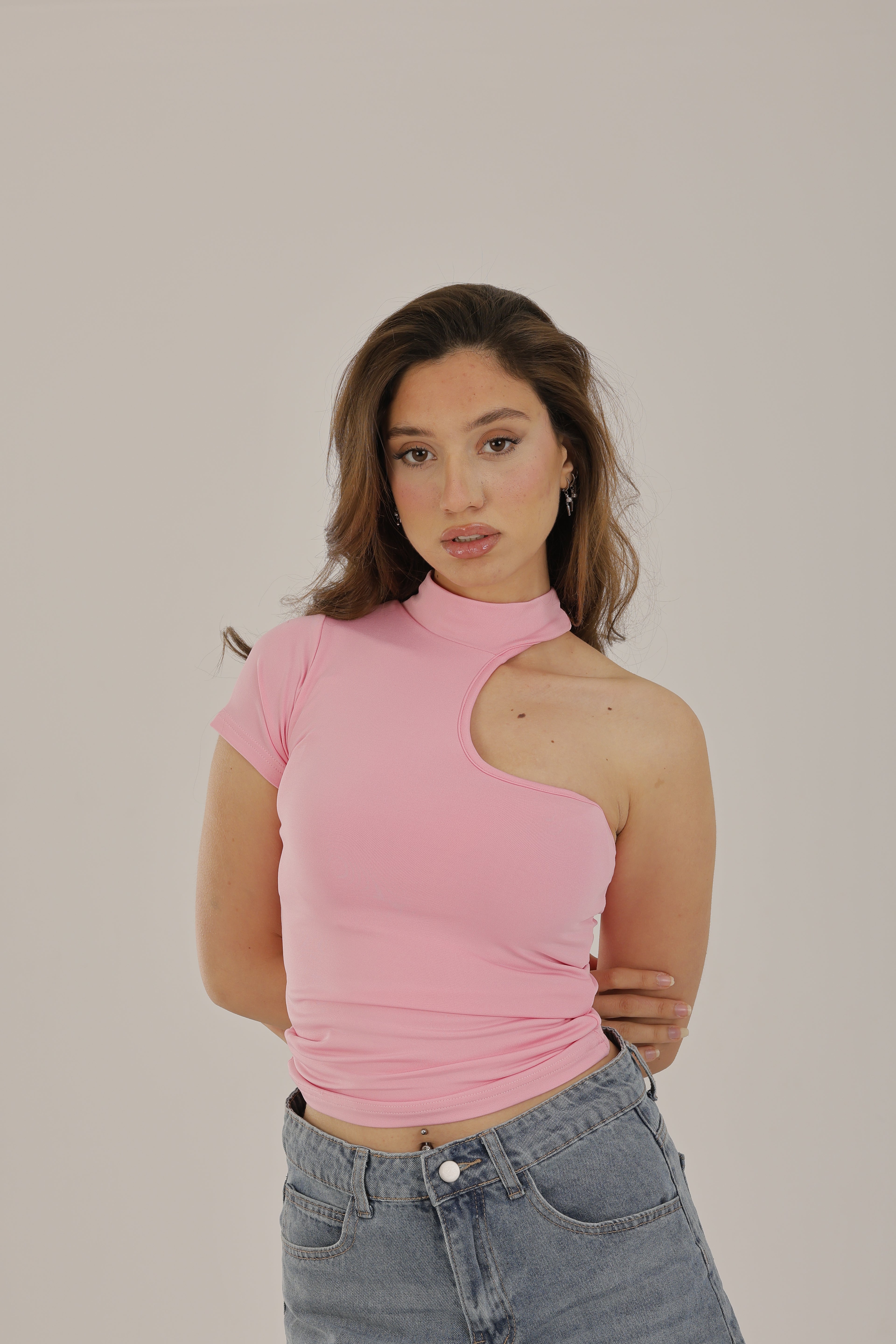 One Shoulder Basic Top