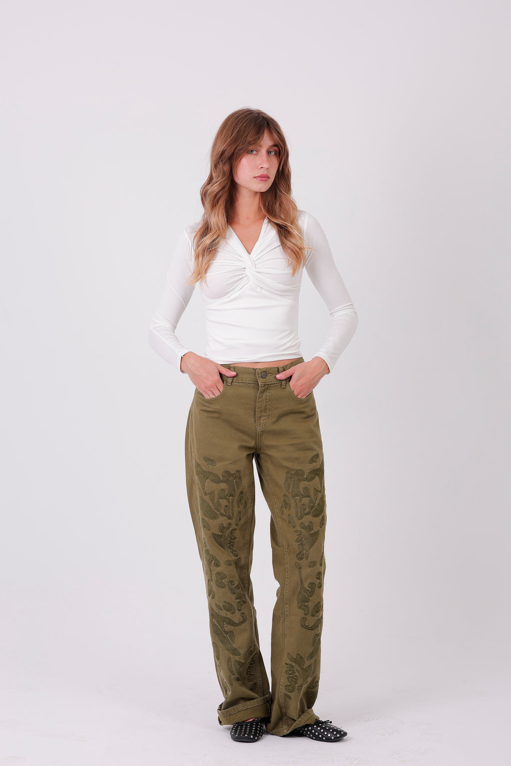 Butterfly Basic Long sleeve White