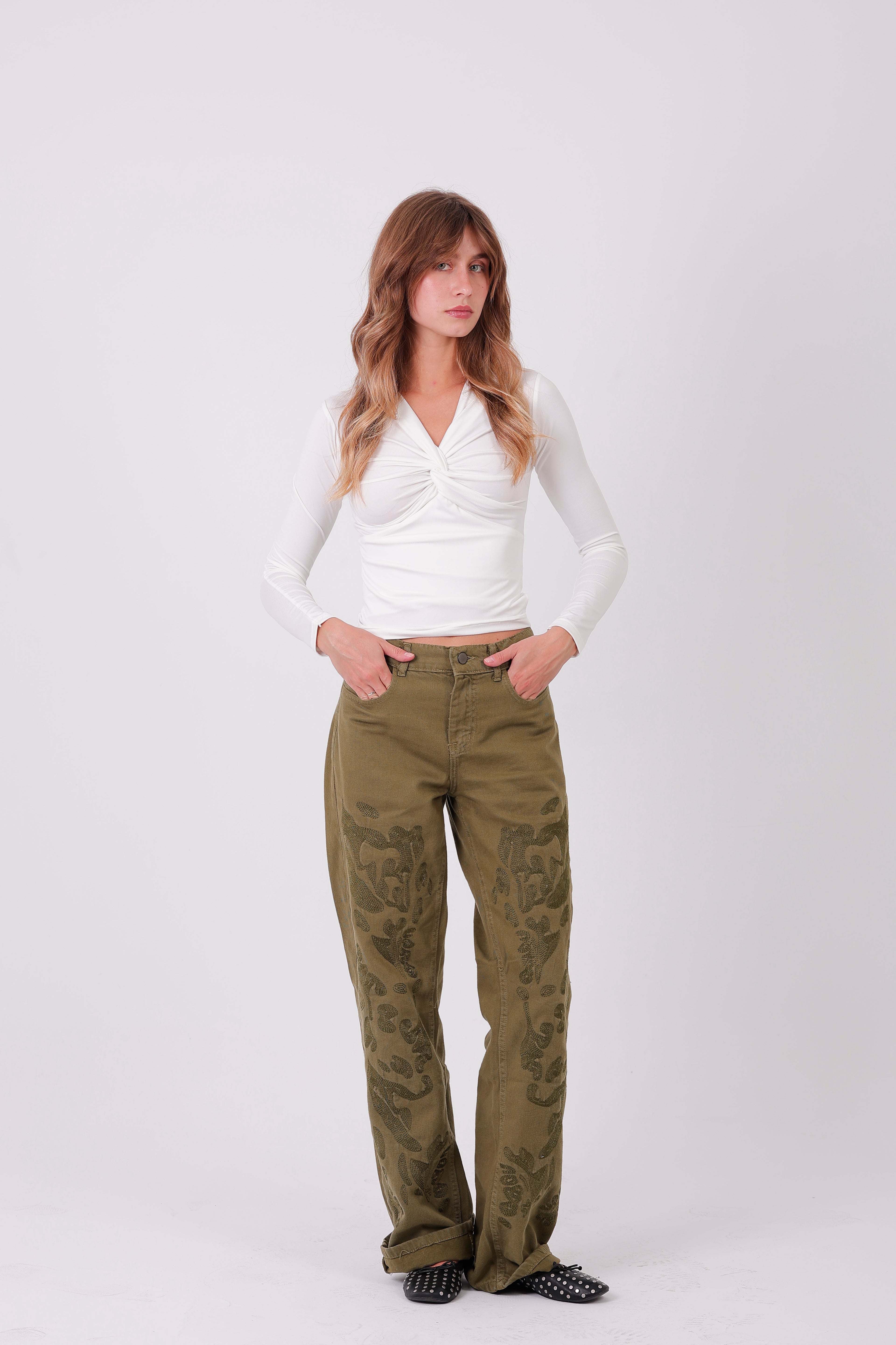 Butterfly Basic Long sleeve White