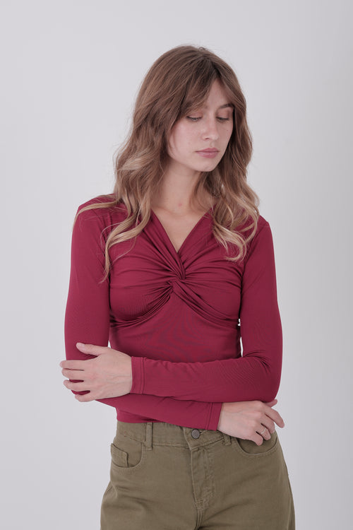 Butterfly Basic Long sleeve Burgundy