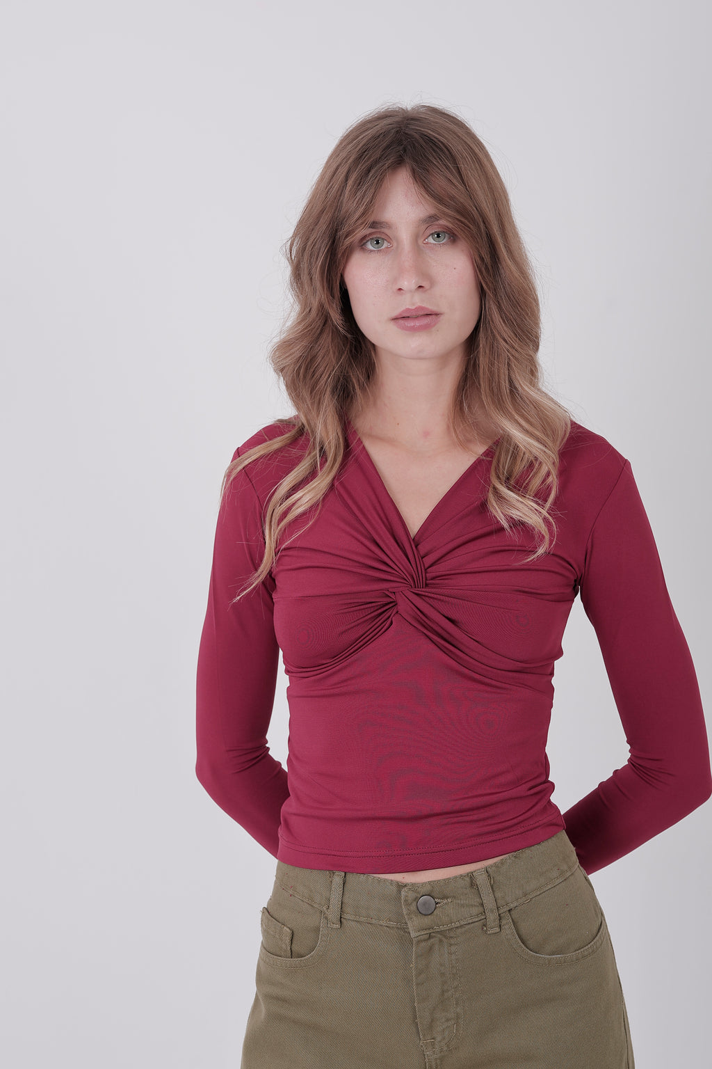 Butterfly Basic Long sleeve Burgundy